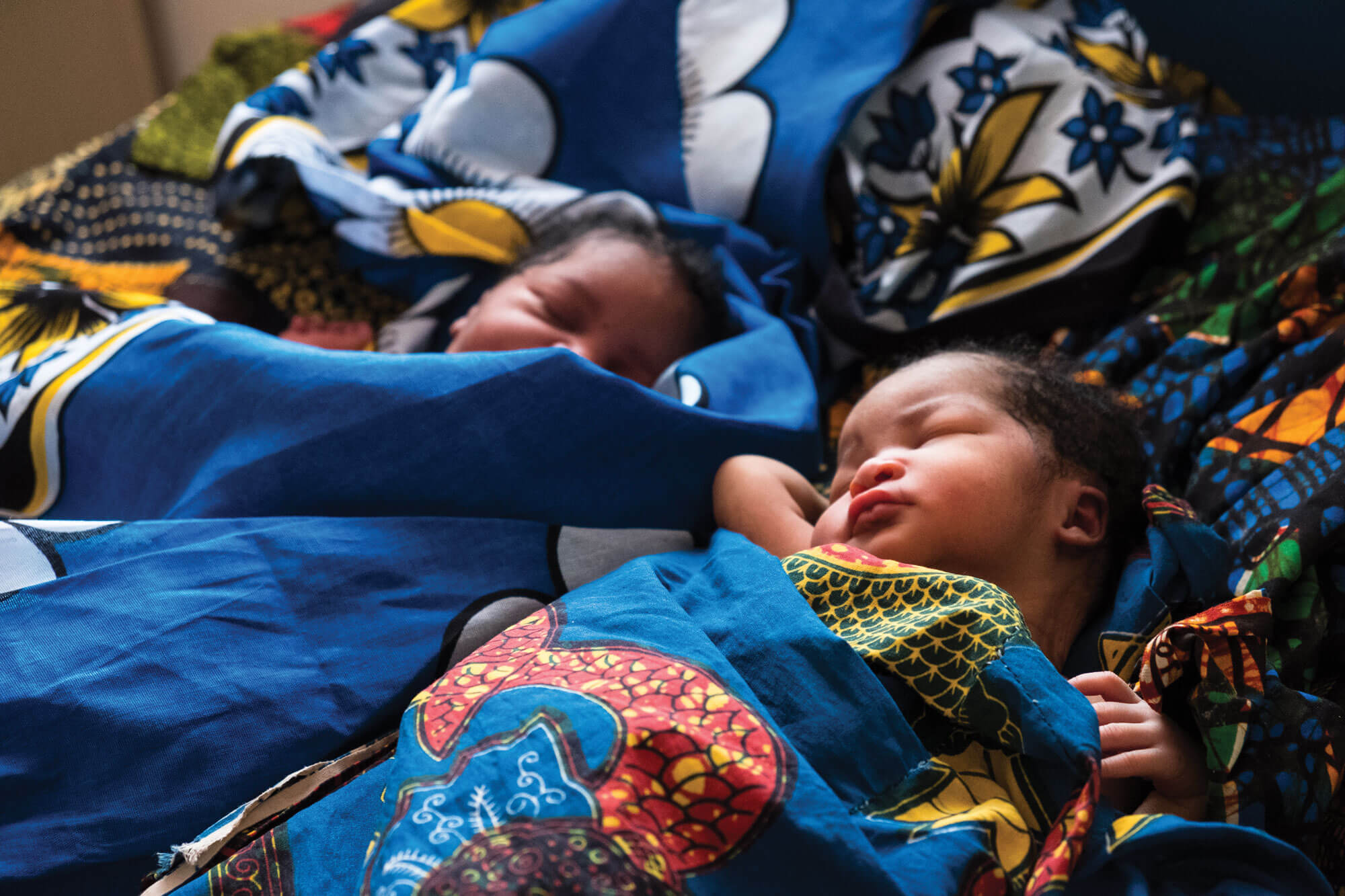 Babies nap in a Bloomberg Philanthropies-supported health center’s maternity ward in Tanzania.