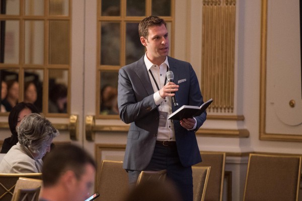 Zachary Markovits, Director of City Programs, speaks at the inaugural WWC Summit: Transforming Data into Action.
