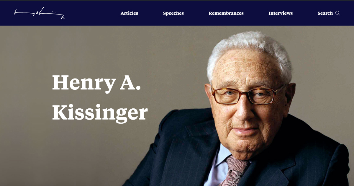 The Coronavirus Pandemic Will Forever Alter the World Order | Henry A. Kissinger