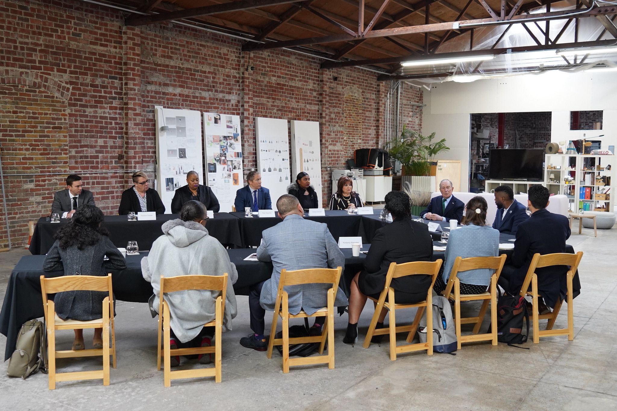 Mike Bloomberg travels to Stockton, California to meet with Stockton Mayor Michael Tubbs and unveils proposals focused on affordability and economic opportunity for all Americans on December 11, 2019.